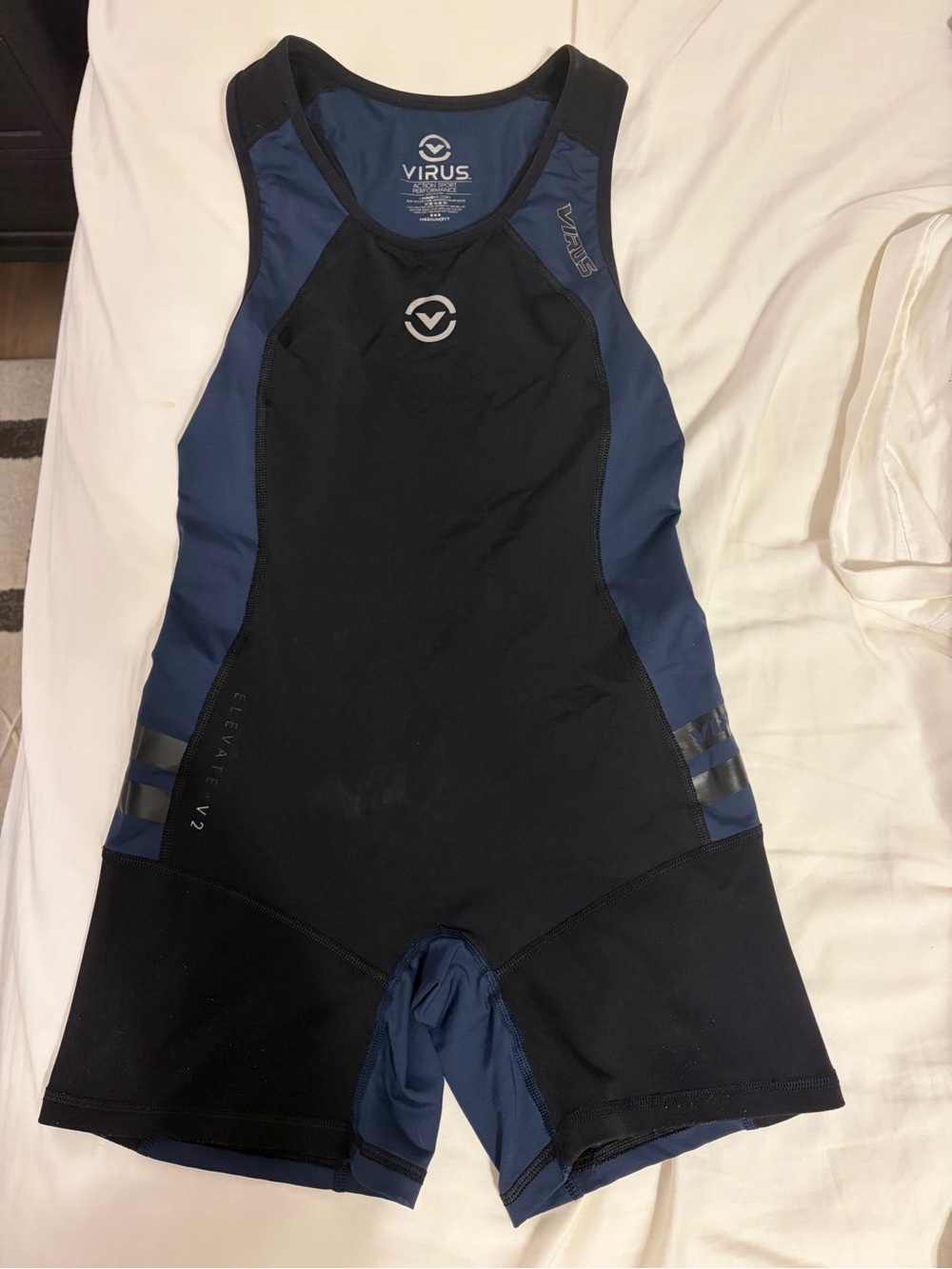 Virus Black and Navy Women’s Singlet